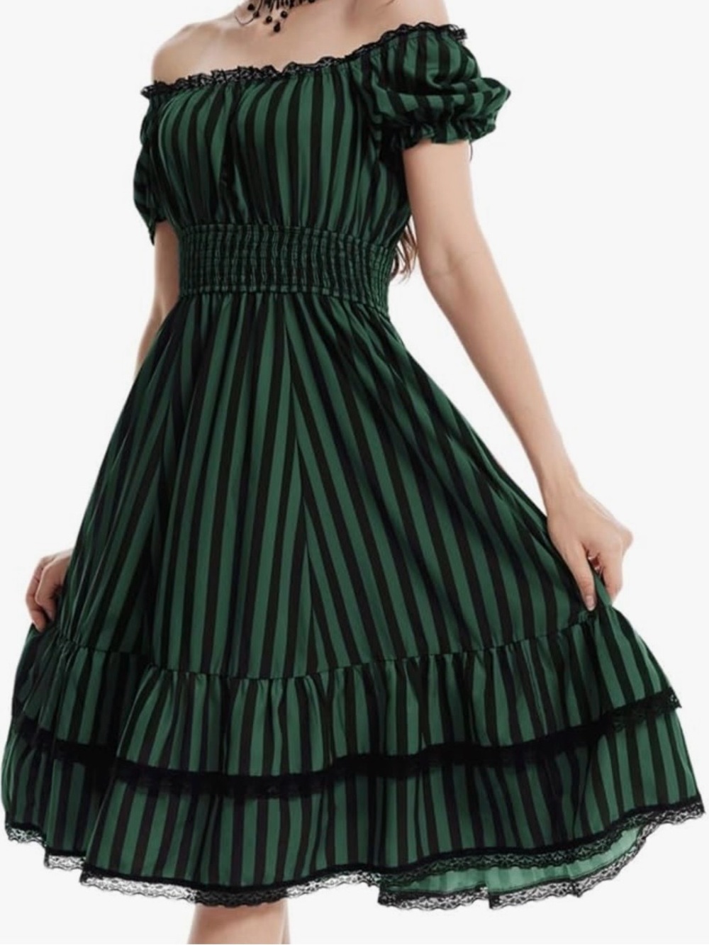 NWT XXL Scarlet Darkness Womens Gothic Pirate Corset A Line Midi Dress Pockets